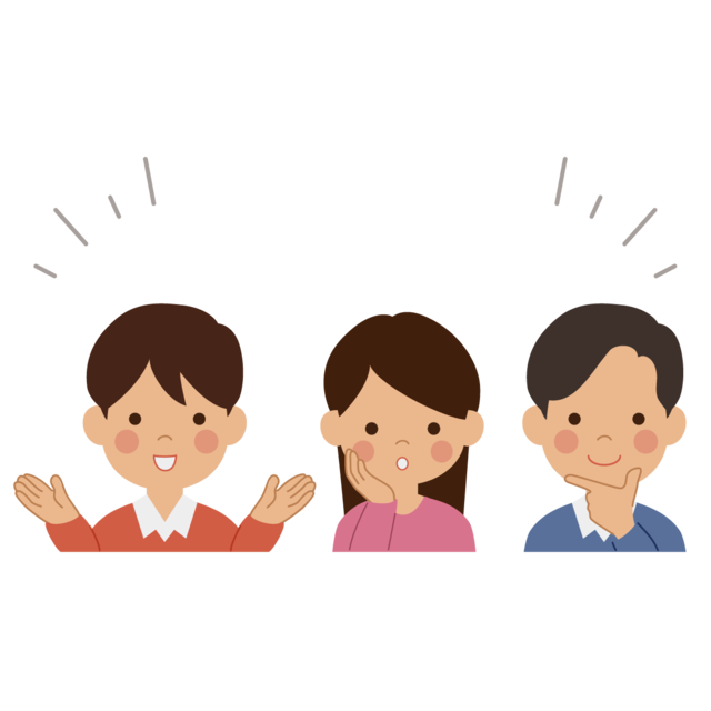 話し合っている人たちのイラスト