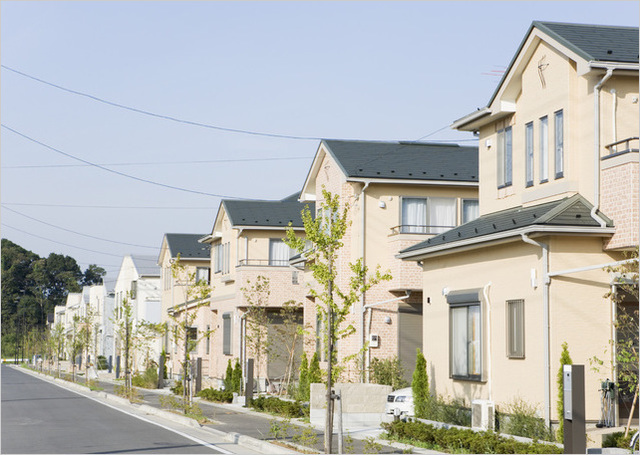 住宅が並んでい写真