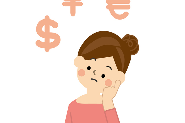 お金を考えている女性