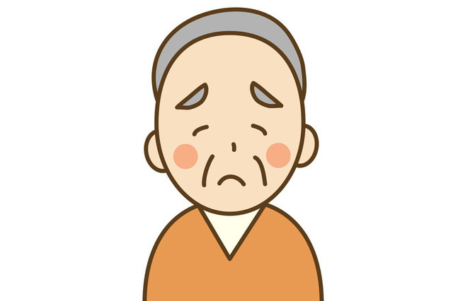 困った男性のイラスト